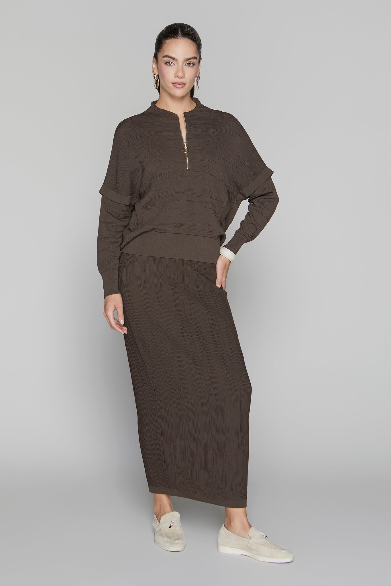 Canton Maxi Skirt in Cocoa